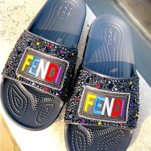 Bling Classic Croc Slides!! Women’s size 10